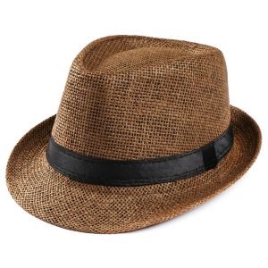 2024  custom wholesale Classical Panama British Style new solid color wide brim straw hat casual straw hats summer men straw hat