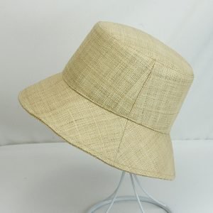 2024 wholesale custom Unisex real grass Style Raffia straw hat wide brim straw hat  straw bucket hats & caps