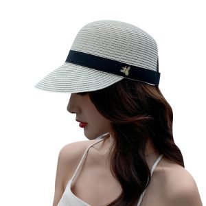 straw basketball hats with custom logo unisex sun visor daily straw hats wholesale outdoor paper straw caps