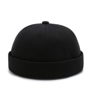 2024 custom high quality solid color dome brimless caps six panel  hats & caps mikihat custom trucker hat with custom logo