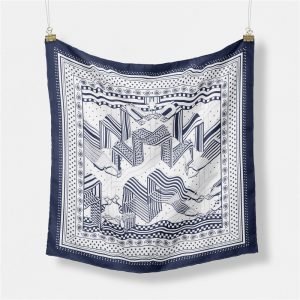wholesale 53*53 cm custom logo and pattern silk scarf women head silk stain scarves soft popular silk scarf