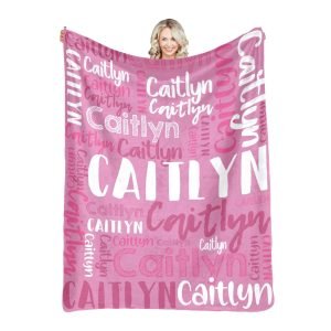 2024 new flannel baby bed blanket  candy color custom name blankets blankets for birthday gift