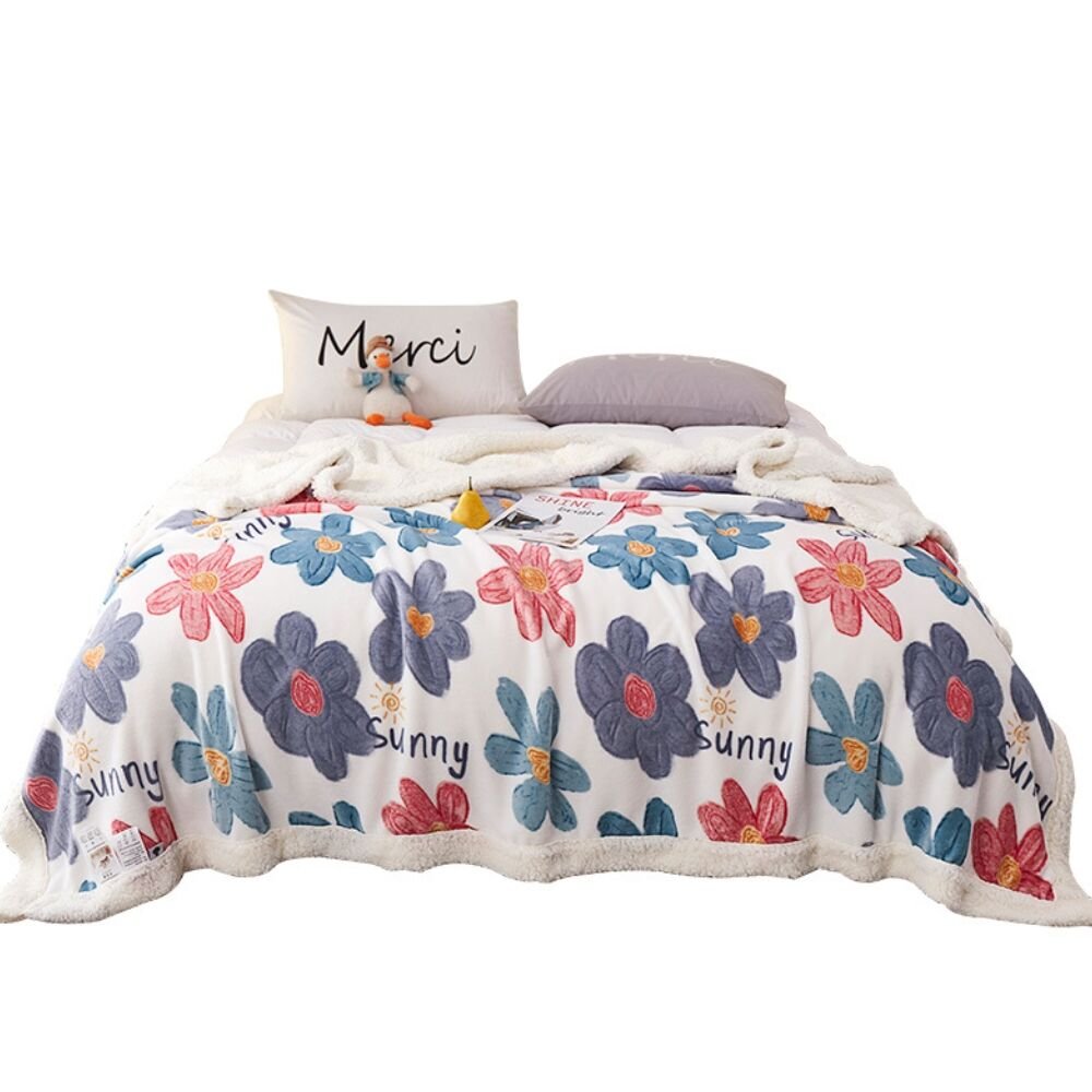2024 new flannel blanket for pram baby or pet warm candy color blanket cashmere bed other blanket